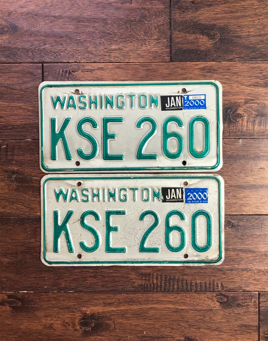 License Plate Washington Pair 1968 to 1981 Base Dmv Clear Yom, Washington State License Plate
