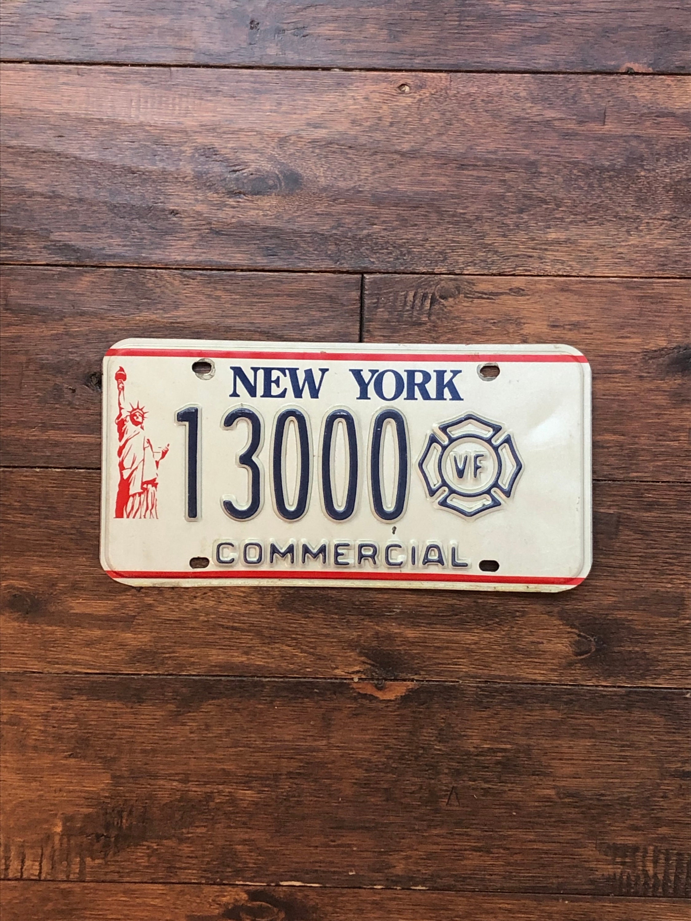 エルテ 『ニューヨーク、ニューヨーク』ファイン チャイナ 1990年 署名入 License Plate New York Firefighter Commercial, Firefighter License