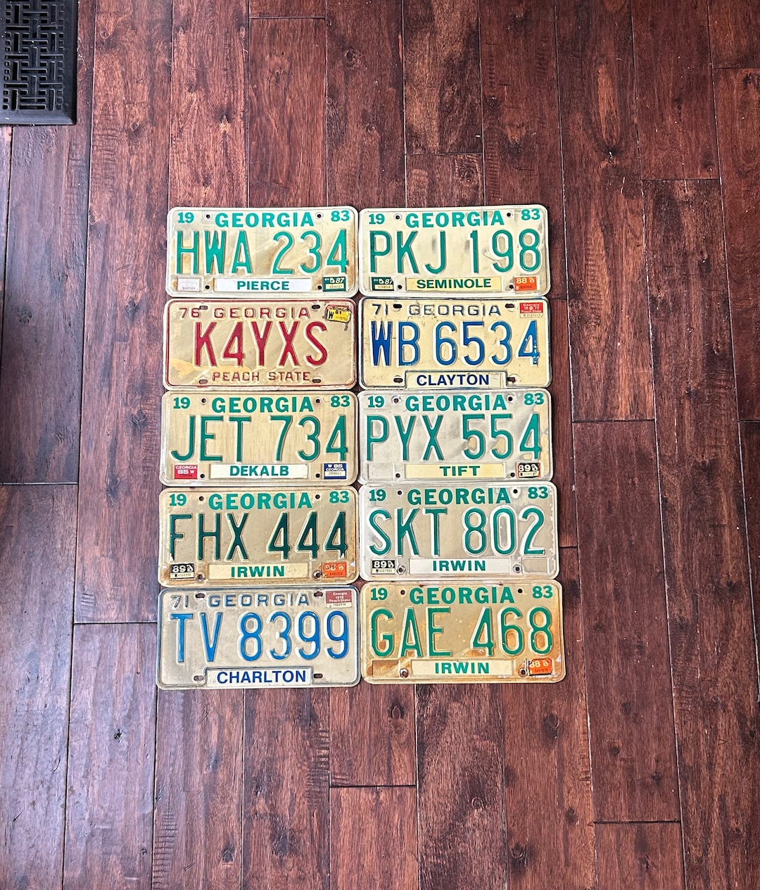 License Plates Your Choice, Vintage Worn Out License