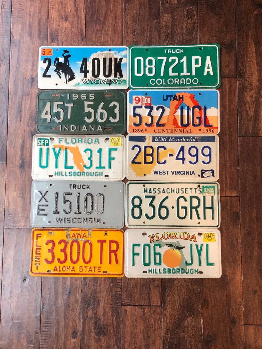 License Plate Choice Rusty Worn Out, All Authentic License Plates