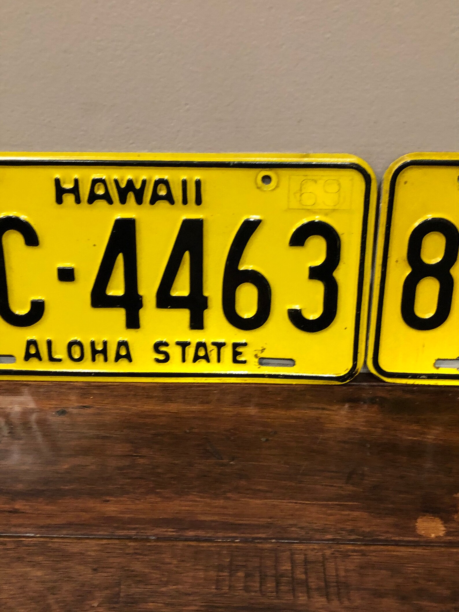 License Plate Hawaii Pair 1969 Vintage Hawaii License Plate Etsy