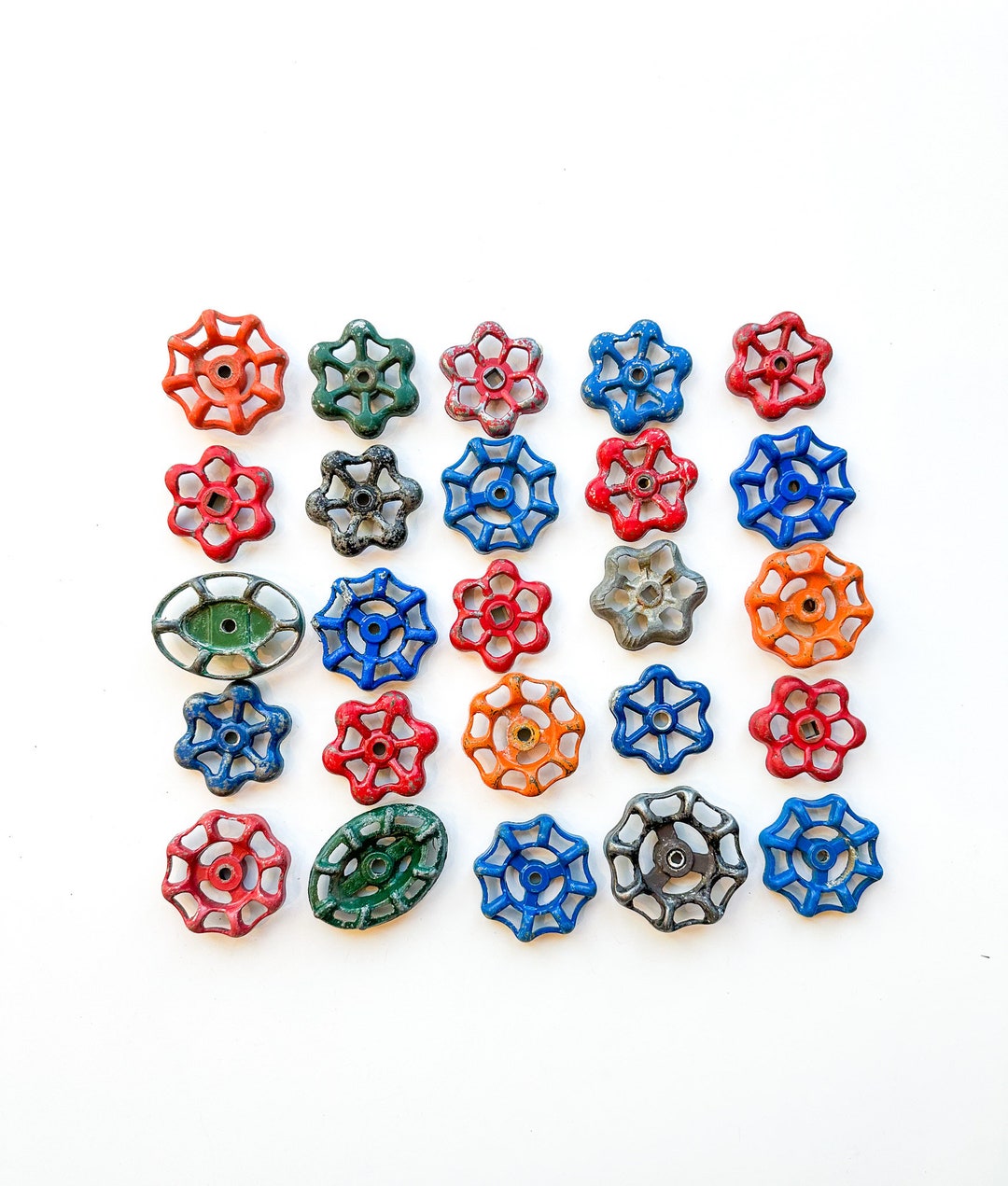 Faucet Handles, Vintage Lot of 25 Faucet Handles Great Colors and