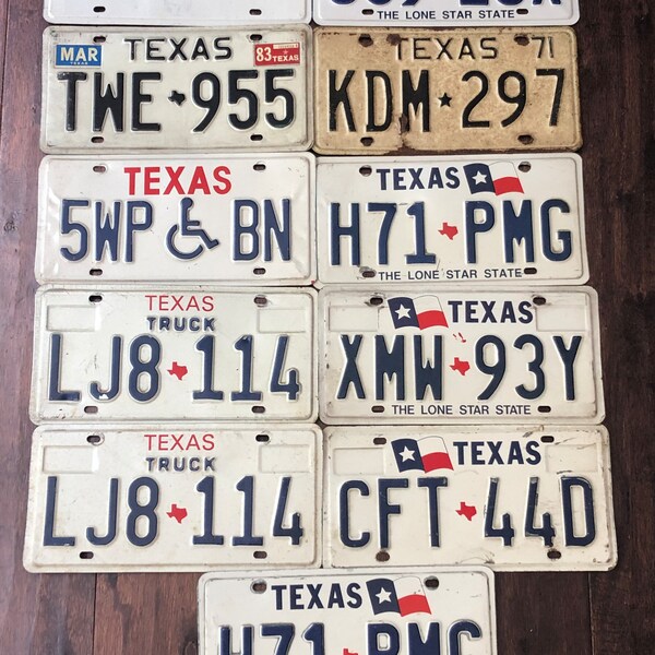 Texas Plates Etsy