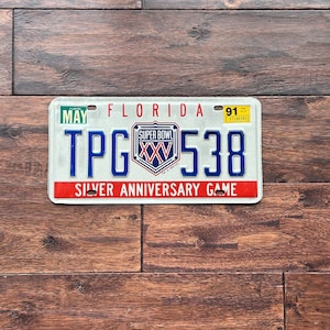 License Plate Florida, Florida license plate 1991, vintage Florida license plate, old Florida license plate, Florida license plate, sunshine