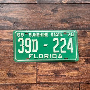 License Plate Florida, Florida License Plate Indian river county, Florida license plate, Florida license plate 1969 1970, old Florida plate