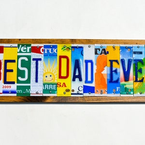 Best Dad Ever sign, personalized gift for dad, best dad ever sign, father&#39;s day gift from kids, wife gift for husband, wife gift for hubby
