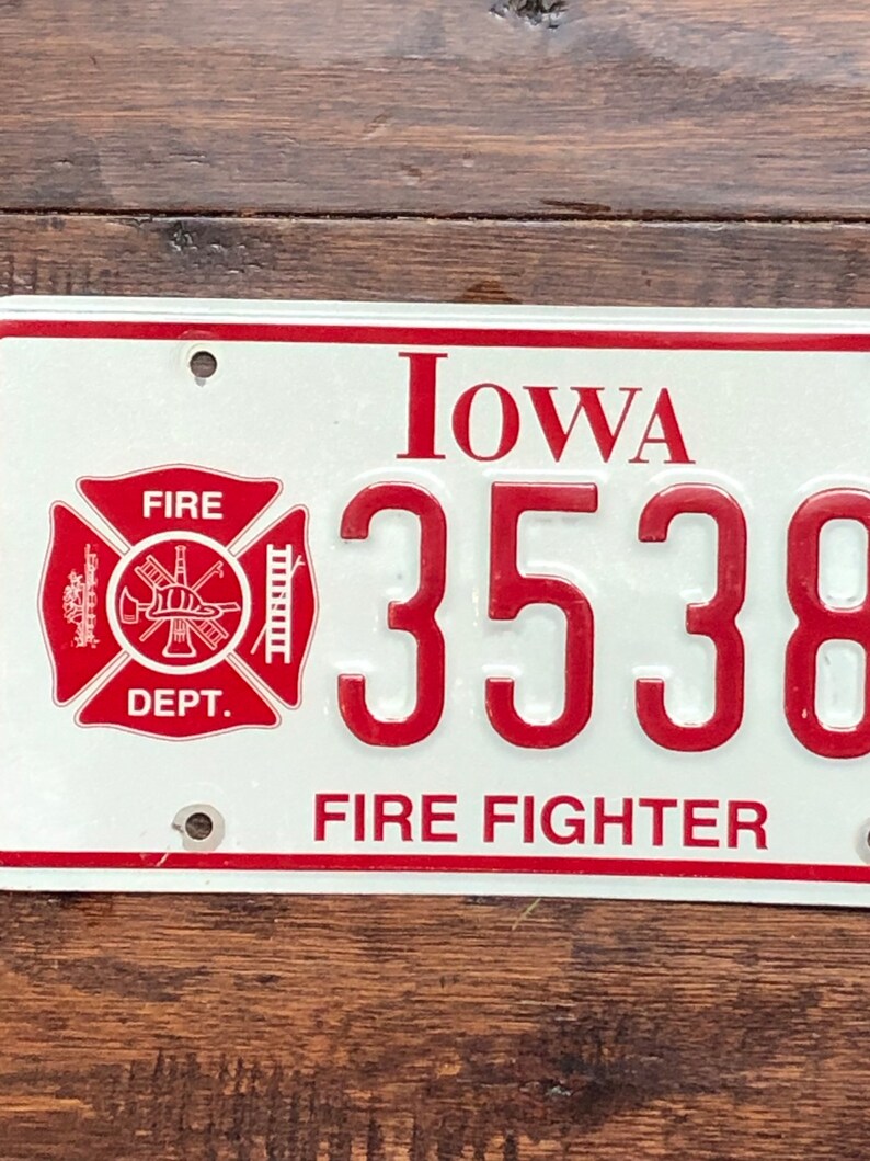 License Plate Iowa Firefighter, Iowa Firefighter License Plate ...
