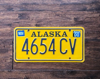 ALaska License Plate, License Plate Alaska 2000,  vintage Alaska , Alaska license plate, Alaska license plate, Alaska license plate 2000s.