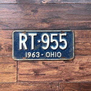 License plate Ohio, Ohio license plate 1963, vintage Ohio license plate, old license plate, 1963 Ohio license plate, Ohio license plate.