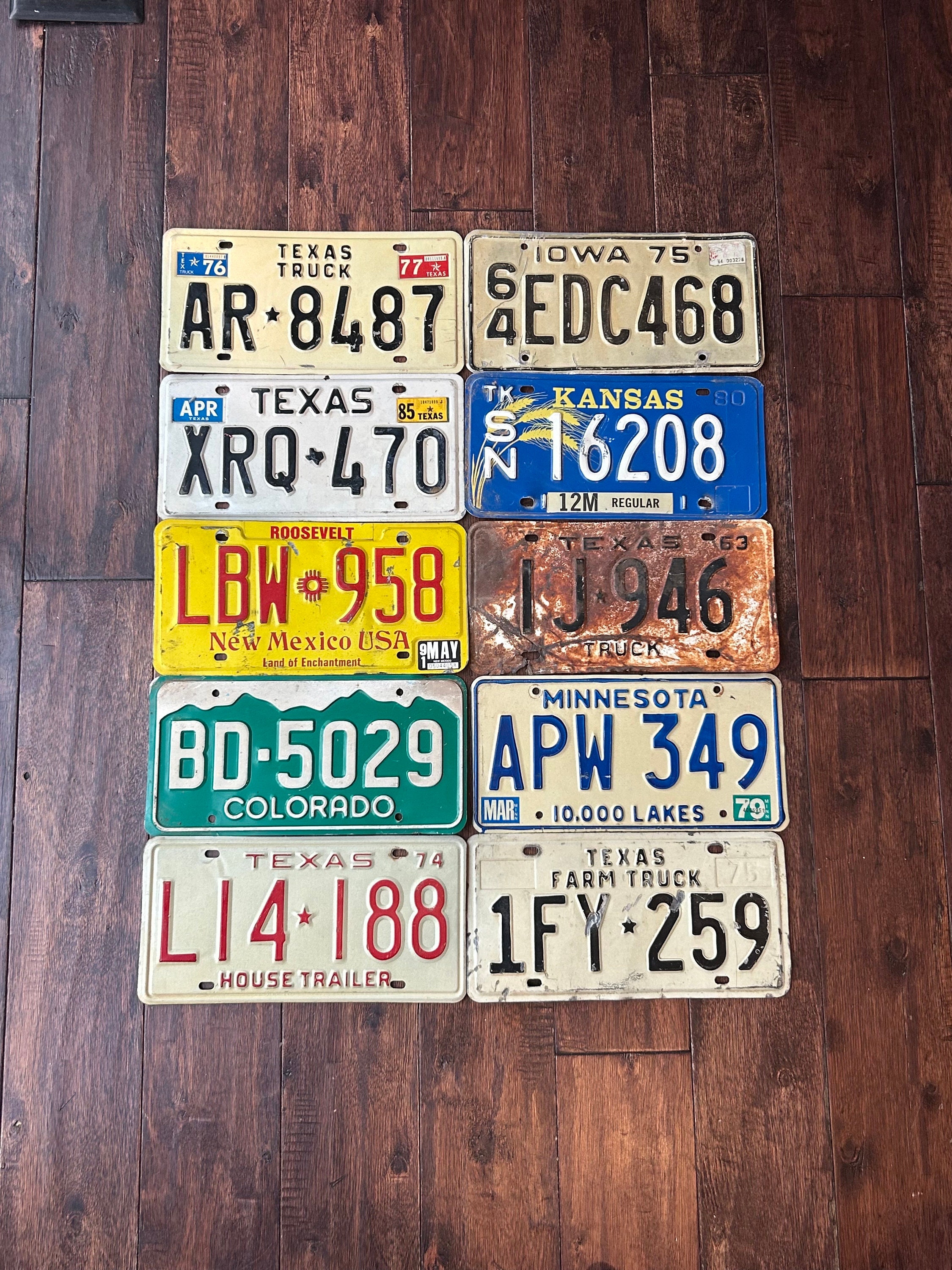 License Plates Your Choice Rusty, Old License Plates Texas New