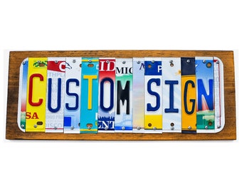 Custom License Plate Signs, Personalized gift,  Custom Gifts, Unique Gifts, Retro Home Decor, Last Name Sign, license plate sign anniversary