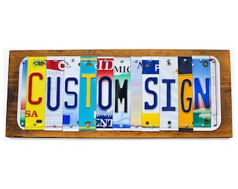 Custom License Plate Signs, Personalized gift,  Custom Gifts, Unique Gifts, Retro Home Decor, Last Name Sign, license plate sign anniversary