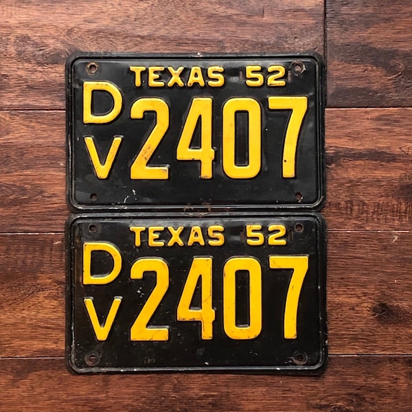 1952 License Plate Etsy
