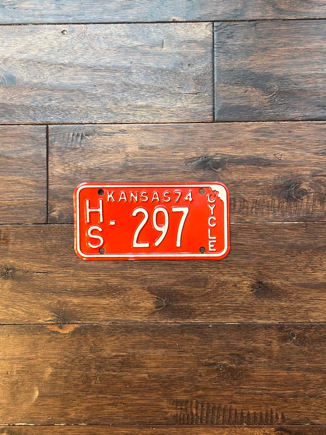 License Plate Motorcycle Kansas 1974, Kansas Motorcycle License Plate