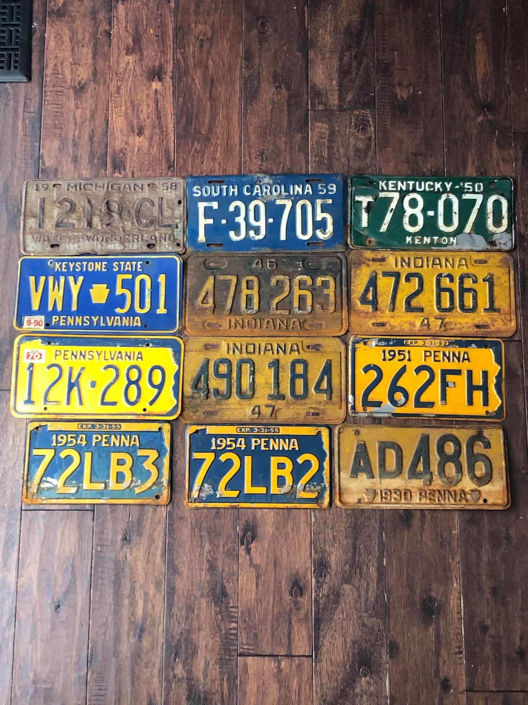 License Plate Choice Rusty Worn Out, All Authentic License Plates