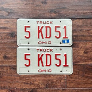 License plates ohio, Vintage license plates, License plate truck Ohio, license plate truck  Ohio, license plates Ohio 1991, vintage Ohio.