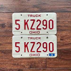 License plates ohio, Vintage license plates, License plate truck Ohio, license plate truck  Ohio, license plates Ohio 1991, vintage Ohio.