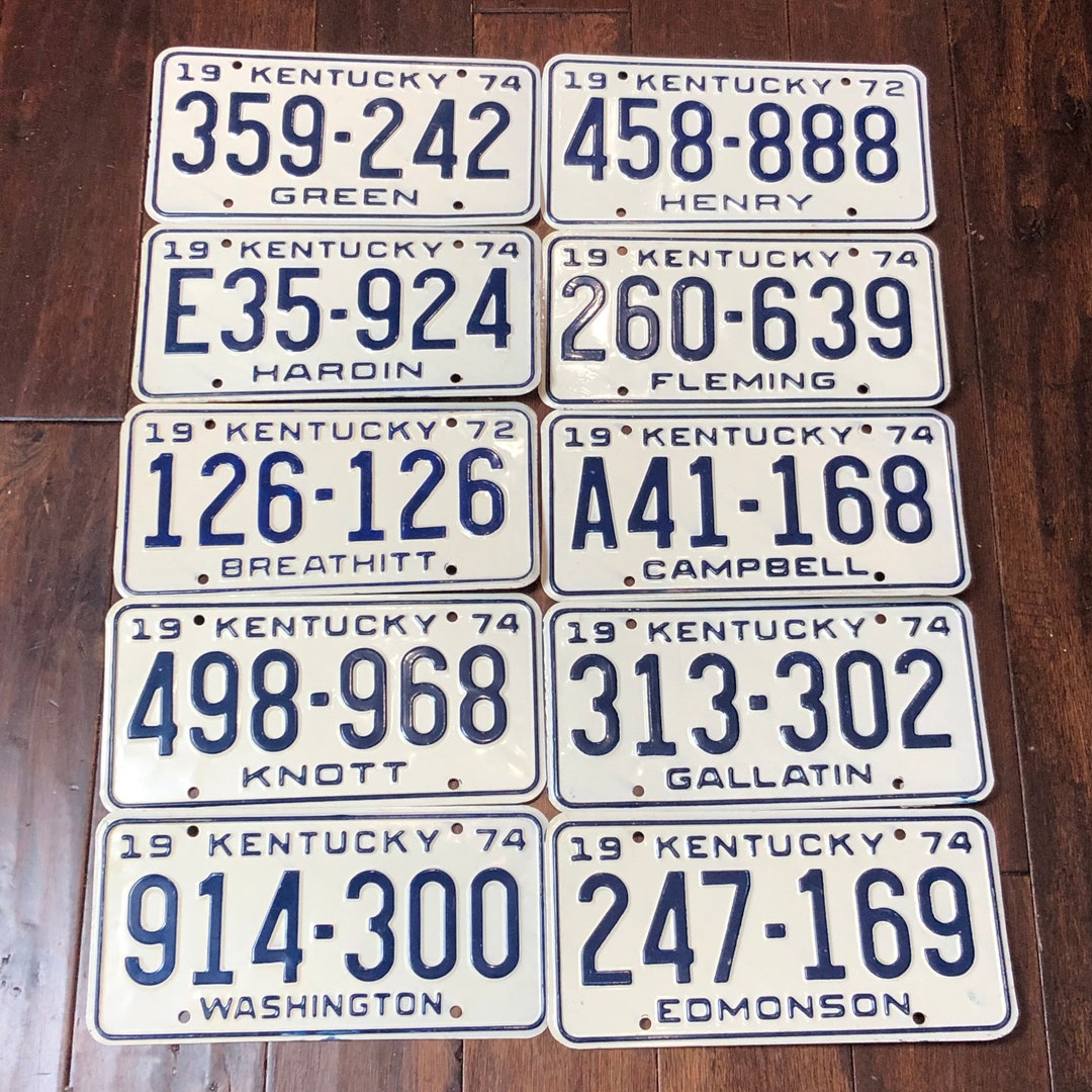 Kentucky Choice of License Plate, Pick Your Plate, License Plates