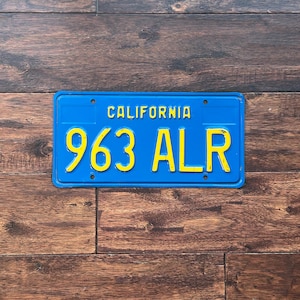 License Plate California, vintage California license plate 1970s 1980s, Vintage California license plate 1970s, old California license plate