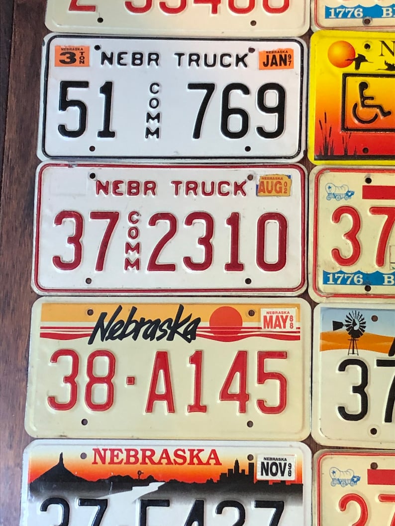 Nebraska License Plates Your Choice vintage Nebraska License - Etsy