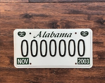 License Plate Alabama  sample 2003, Alabama sample license plate, Alabama license plate sample 2003, 2003 license plate plate Alabama