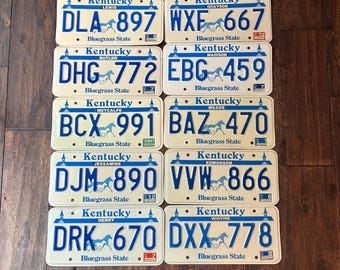 Kentucky choice of license plate, license plate bluegrass state, Kentucky license plates 1990 1992 1997 1998, Kentucky license plate 1990s