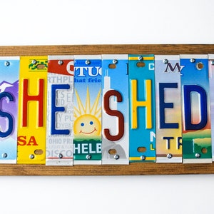 She Shed license plate sign, Mom Sign for house,  Mother&#39;s Day Gift, Unique License Plate Signs, She Shed sign, Gifts for girls, Mom gift.