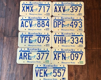 Kentucky choice of license plate, license plate bluegrass state, Kentucky license plates 1989 1990 1992 1998, Kentucky license plate 1990s
