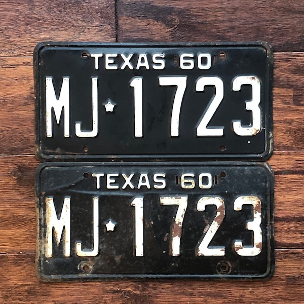 1960 Texas License Plates Etsy