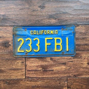 License Plate California, vintage California license plate 1980s, old California license plate, Vintage California license plate 1970s 1980s