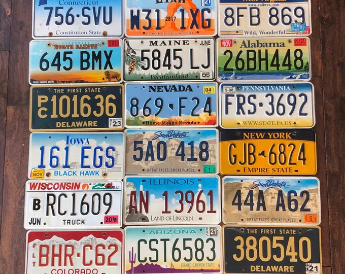 License Plate Choice Worn Out Craft Grade all Authentic License Plates