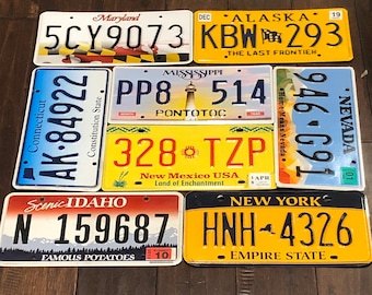 License plate pick your state, all authentic license plates, real license plates, USA license plates, finish all your 50 states, usa plates.