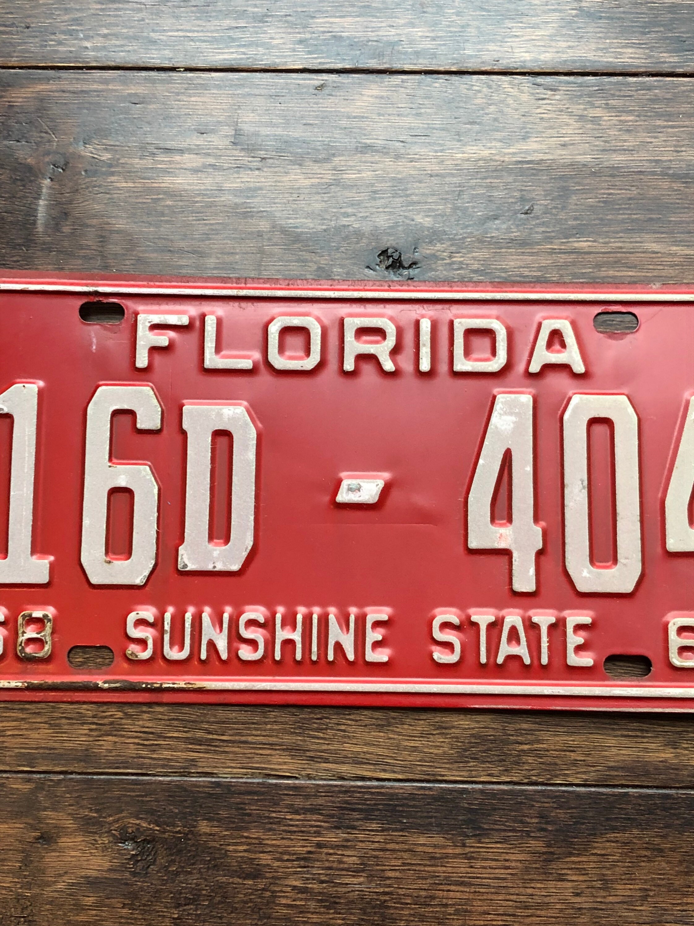 License Plate Florida 1968 1969 Florida License Plate Sarasota Etsy