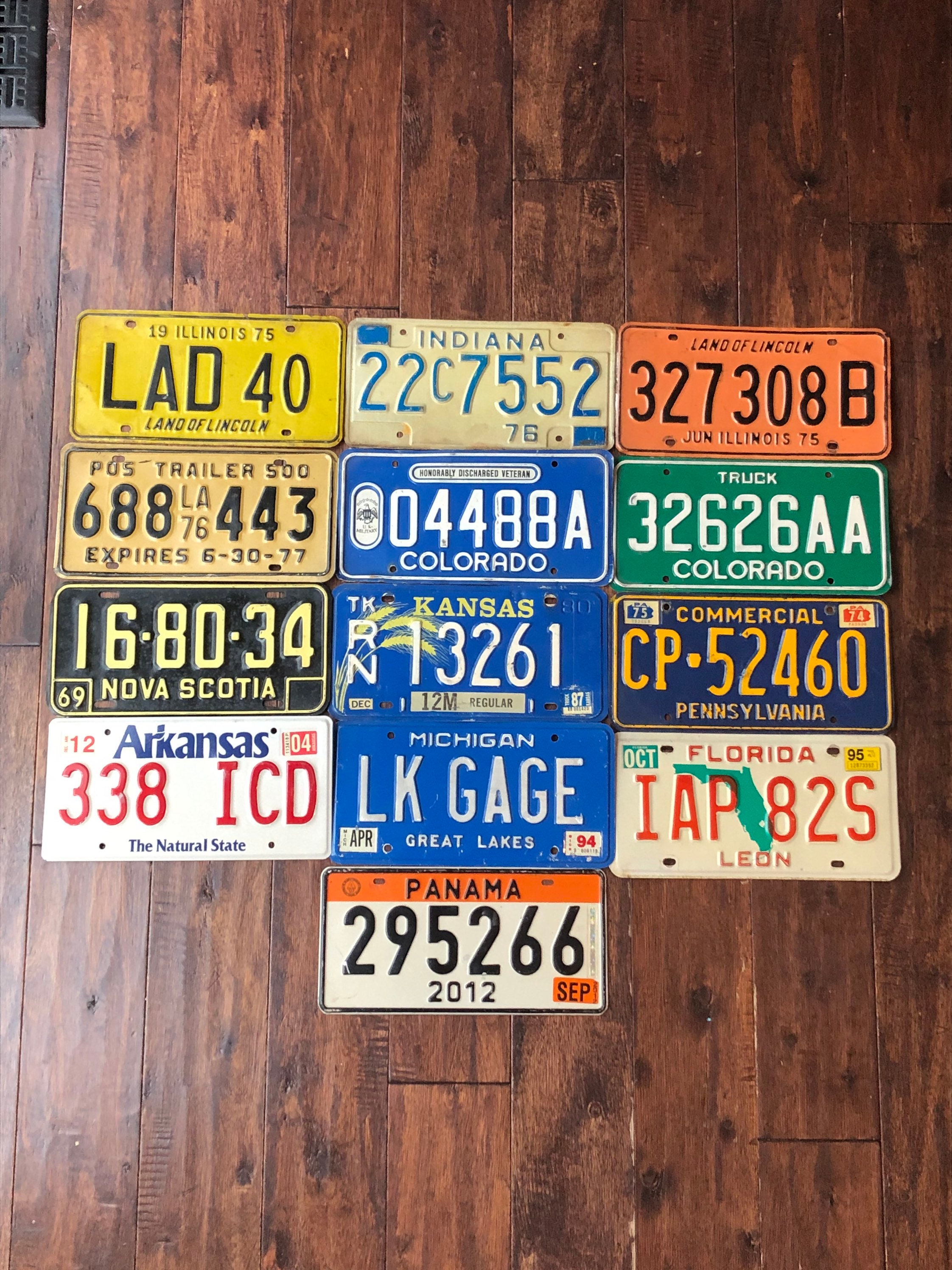 License Plate Choice Rusty Worn Outall Authentic License Etsy