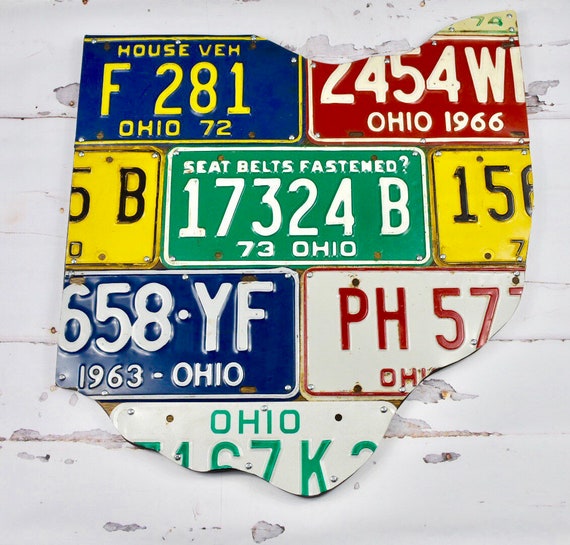 Ohio State License Plate Sign