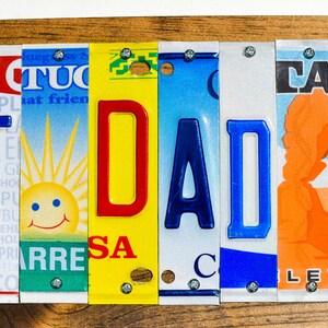 Father's Day Gift,License Plate Sign best dad ever, Best Dad Ever sign, Number One Dad-Fathers day gift, husband gift for Fathers Day. image 5