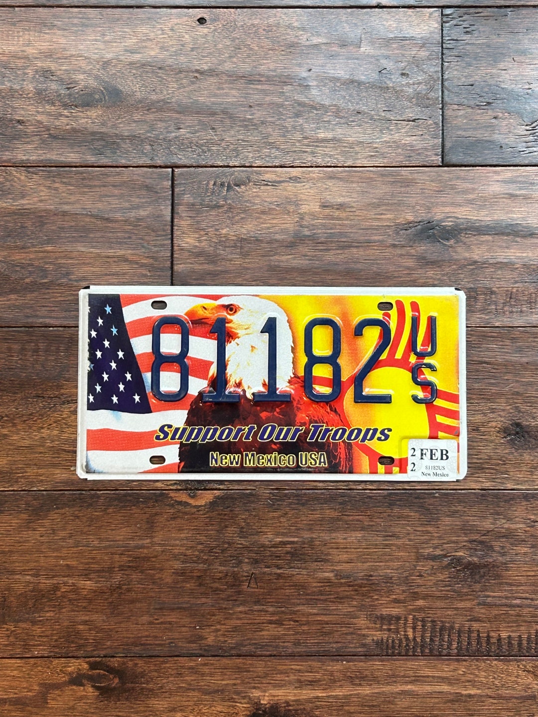 License Plate New Mexico Support Our Troops, New Mexico License Plate