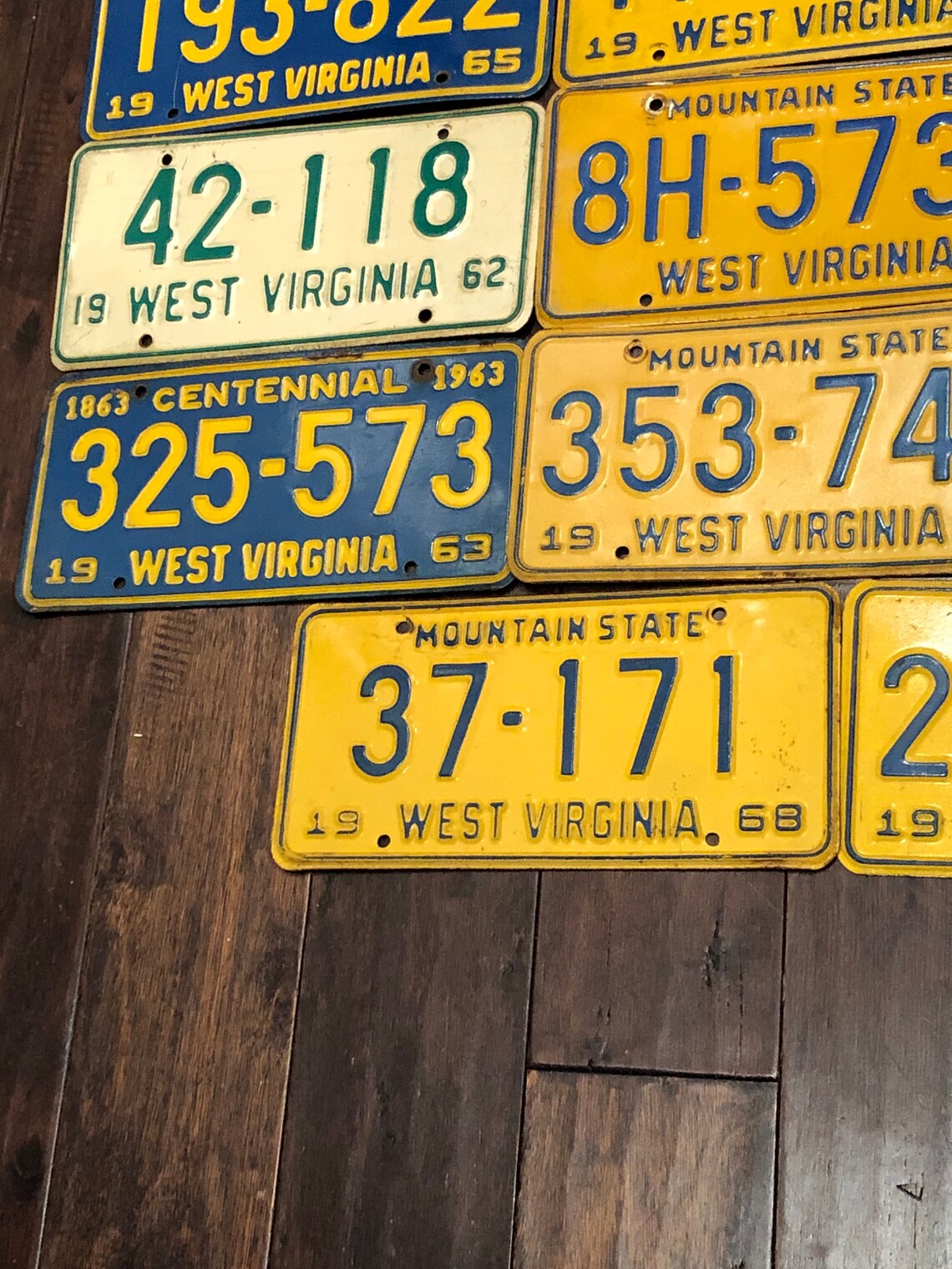 West Virginia choice of license plate pick your plate Etsy