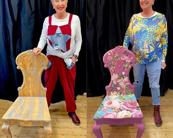 Two Day Paper Decoupage Furniture Workshop using Paint & Paper collage