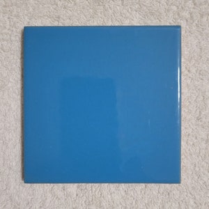 Glossy Solid Blue Turquoise Mexican Talavera Ceramic Tiles 4.25x4.25