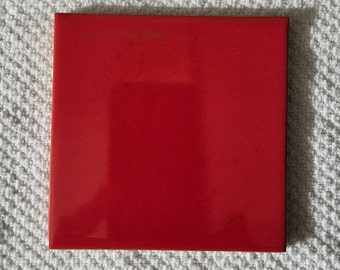 Glossy Solid Fire Engine Red #2 Mexican Talavera Ceramic Tile 4.25x4.25