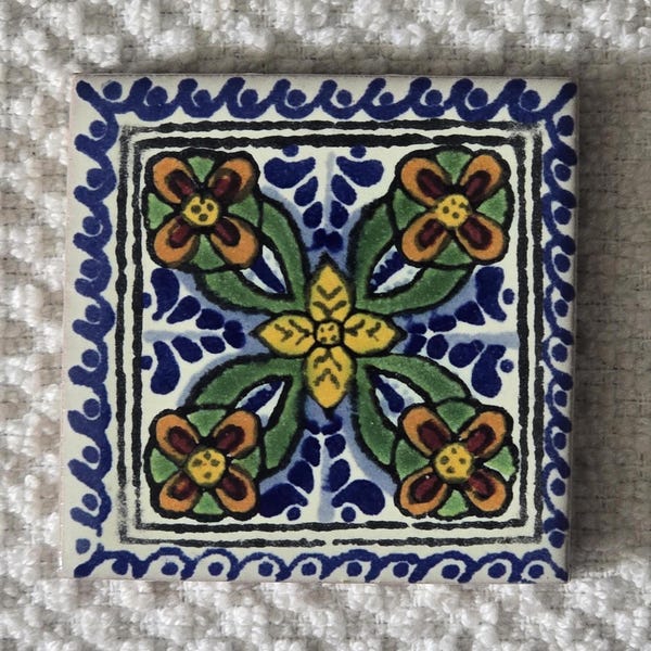 Glossy Green Irish Spring Mexican Talavera Ceramic Tiles 2x2