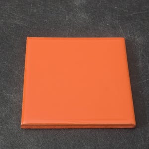 Glossy Pumpkin Orange Mexican Talavera Ceramic Tiles 4.25X4.25