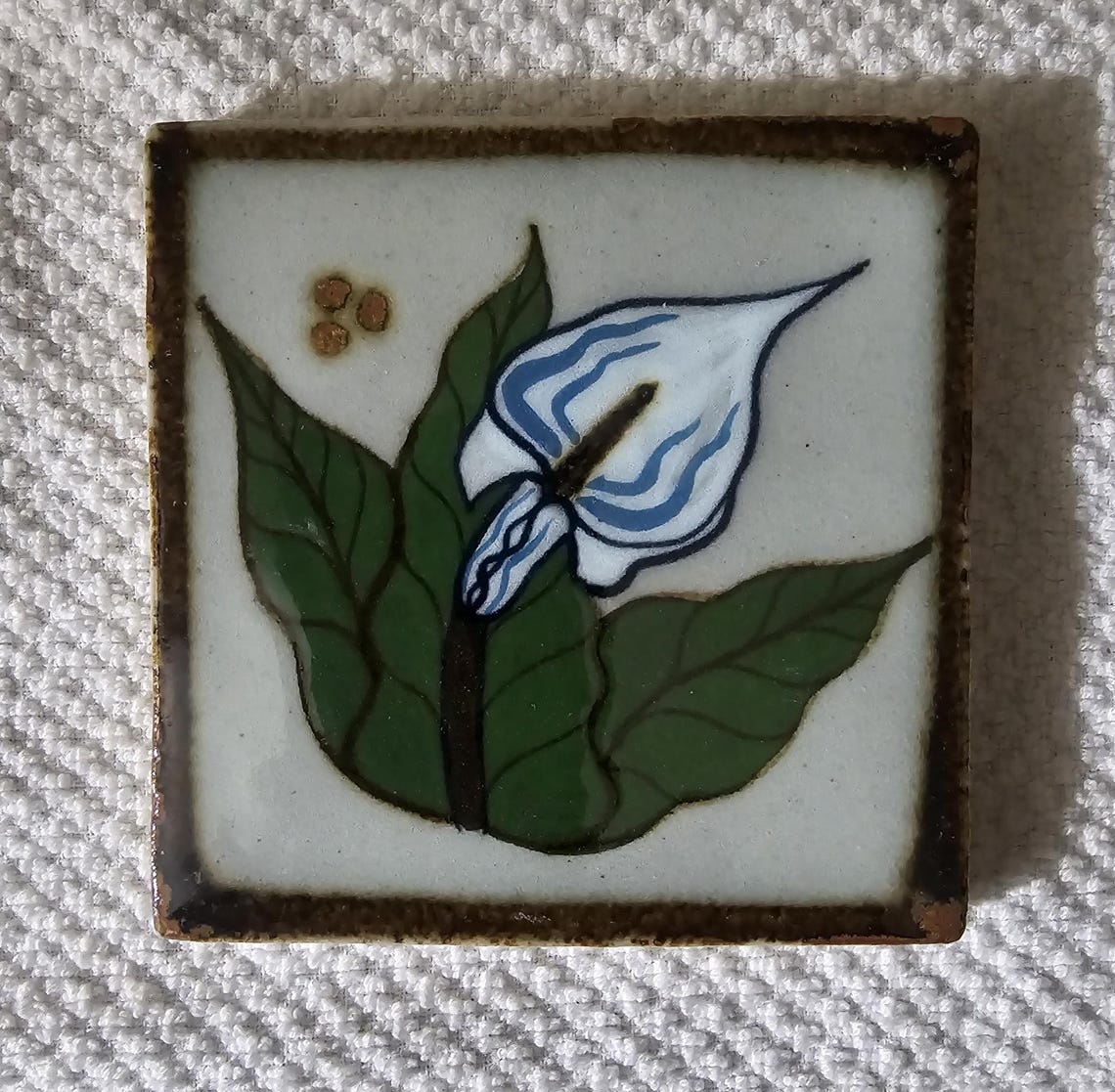 Glossy Artisan Stone Calla Lily Mexican Ceramic Tiles 4.25x4.25 - Etsy