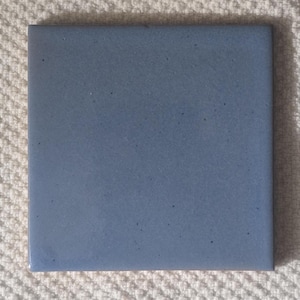 Glossy Solid Blueberry Gray Mexican Talavera Ceramic Tile 4.25x4.25
