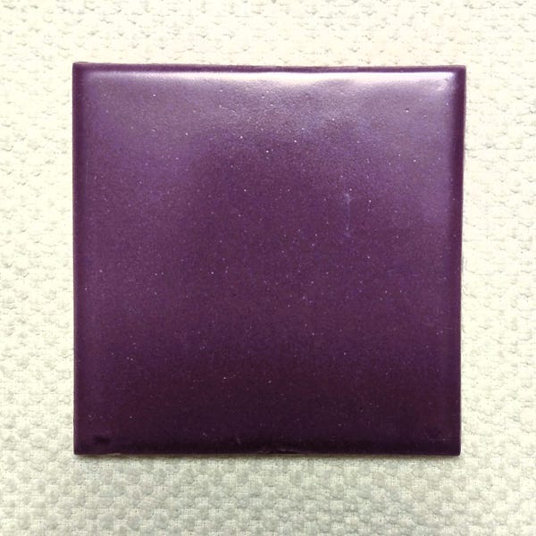 Glossy Solid Violet Purple Mexican Talavera Ceramic Tiles 4.25x4.25