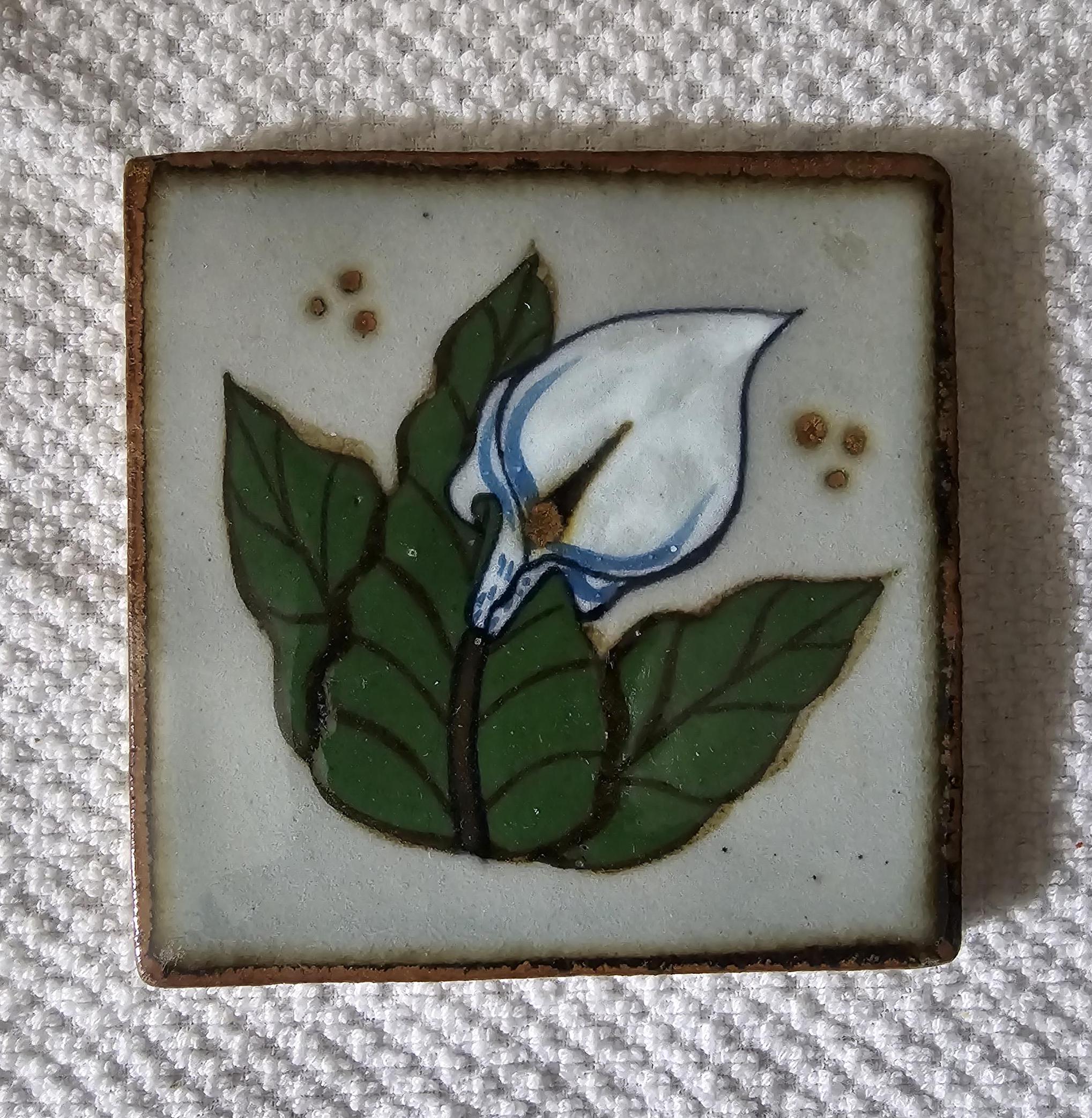 Glossy Artisan Stone Calla Lily Mexican Ceramic Tiles 4.25x4.25 - Etsy