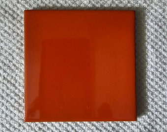 Glossy "Orange" Mexican Talavera Ceramic Tiles 4x4