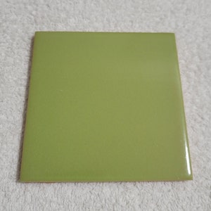 Glossy Solid Lime Green Mexican Talavera Ceramic Tiles 4.24x4.25