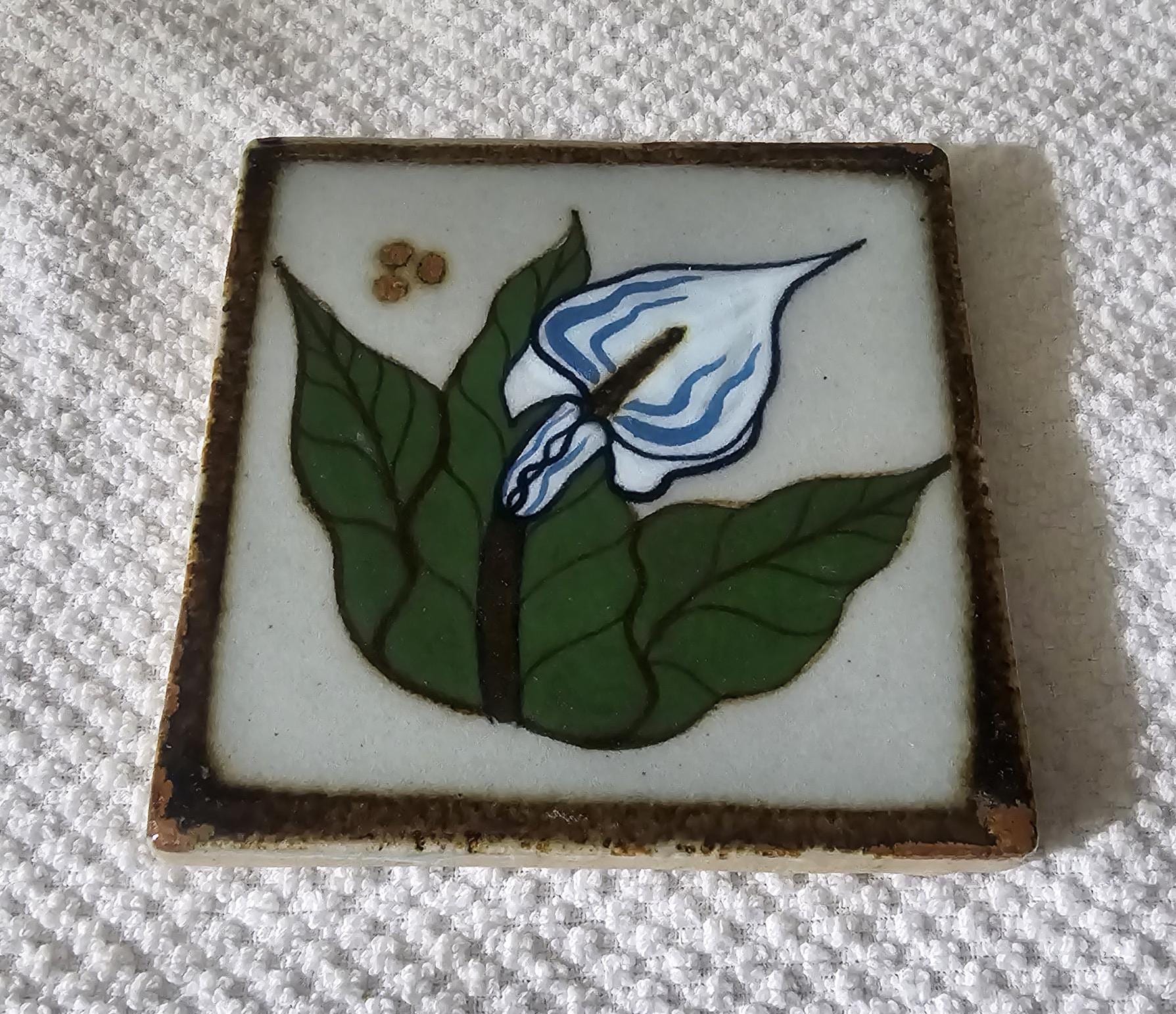 Glossy Artisan Stone Calla Lily Mexican Ceramic Tiles 4.25x4.25 - Etsy